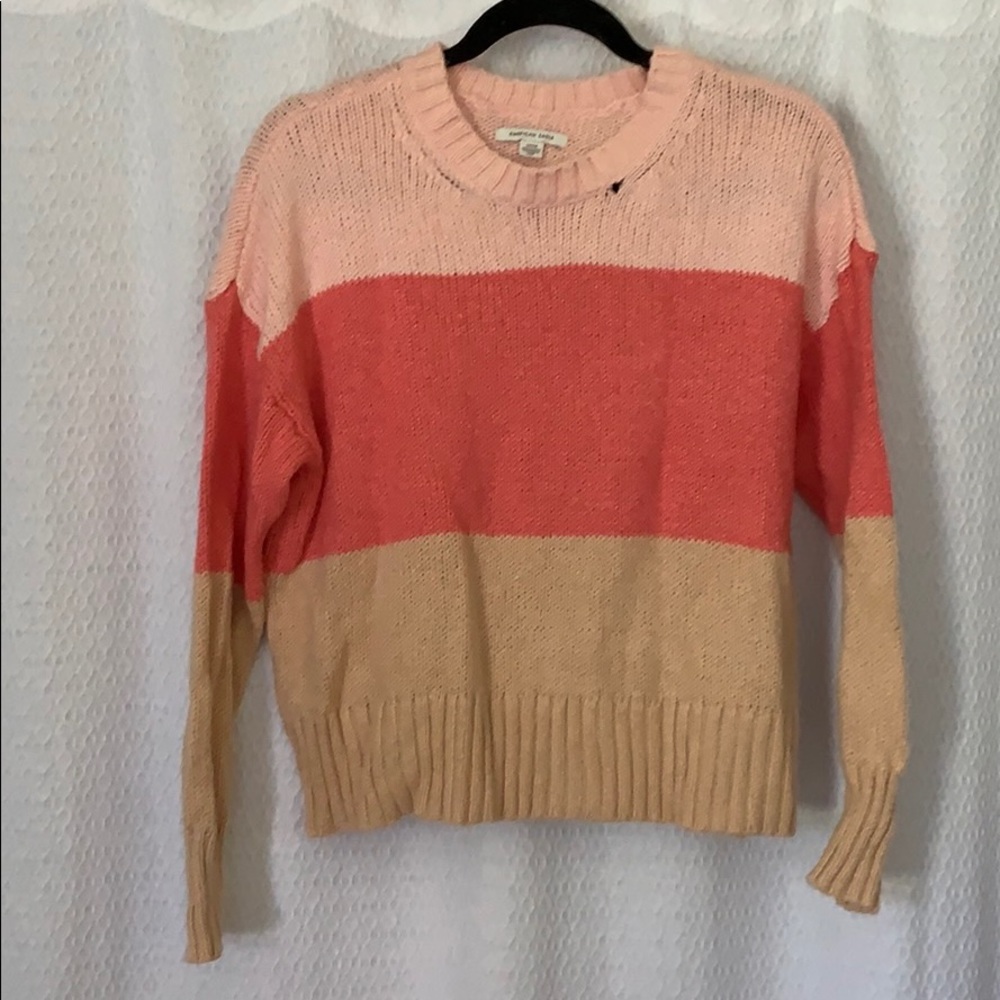 Cozy color block sweater